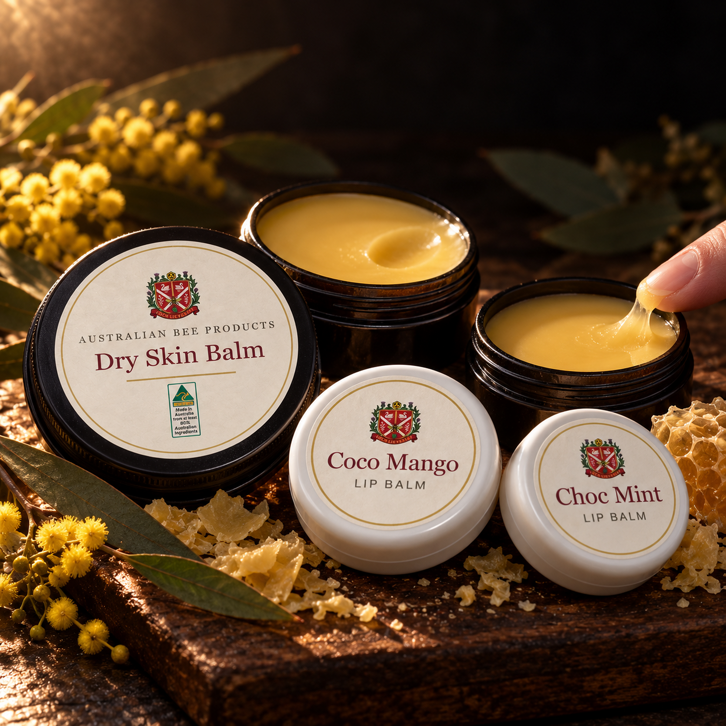 Beeswax balms collection