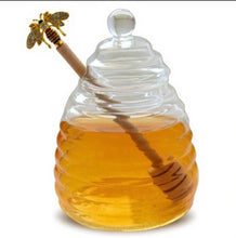 Load image into Gallery viewer, Glass Honey Pot and Honey Dipper