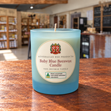 Load image into Gallery viewer, Baby Blue Beeswax Candle Large — Australian Bee Products