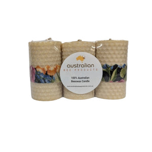 Rolled Beeswax Candles 3 Pack