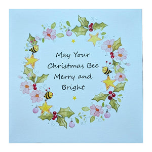 Merry Christmas Bee Note Card