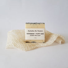 Load image into Gallery viewer, Donkey Milk Peppermint + Poppy Seed Soap