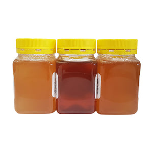 Pack contains 3 x different honey