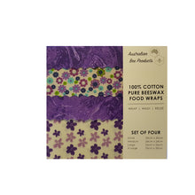 Load image into Gallery viewer, 100% Beeswax Food Wraps (4 Pack)