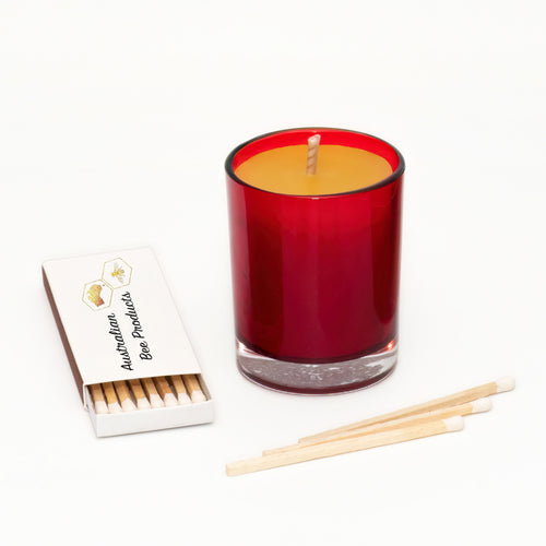 Red Beeswax Candle