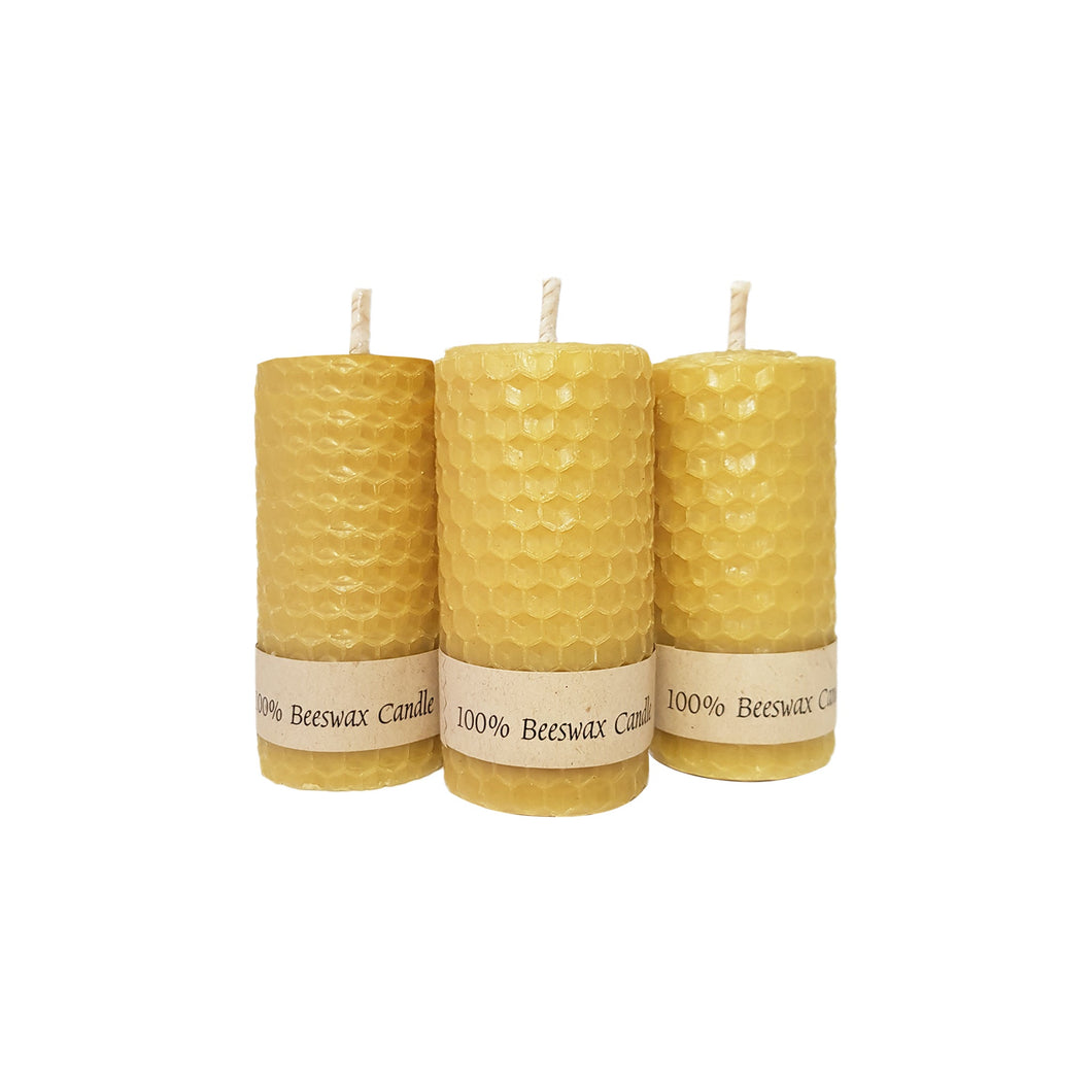Rolled Beeswax Candles 3 Pack