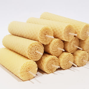 Rolled Beeswax Candle Pair
