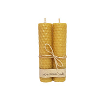 Load image into Gallery viewer, Rolled Beeswax Candle Pair