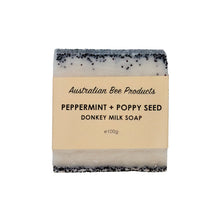 Load image into Gallery viewer, Donkey Milk Peppermint + Poppy Seed Soap