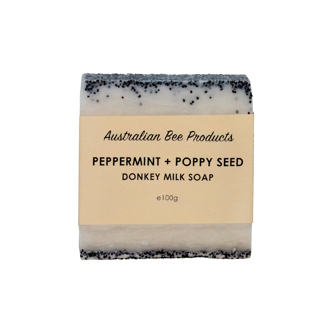 Donkey Milk Peppermint + Poppy Seed Soap