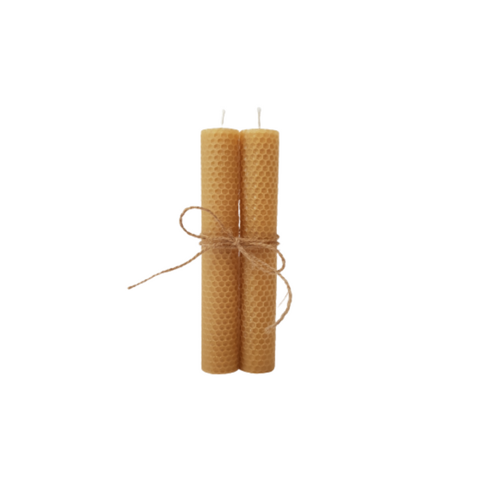 Beeswax 20cm Candles 2 Pack